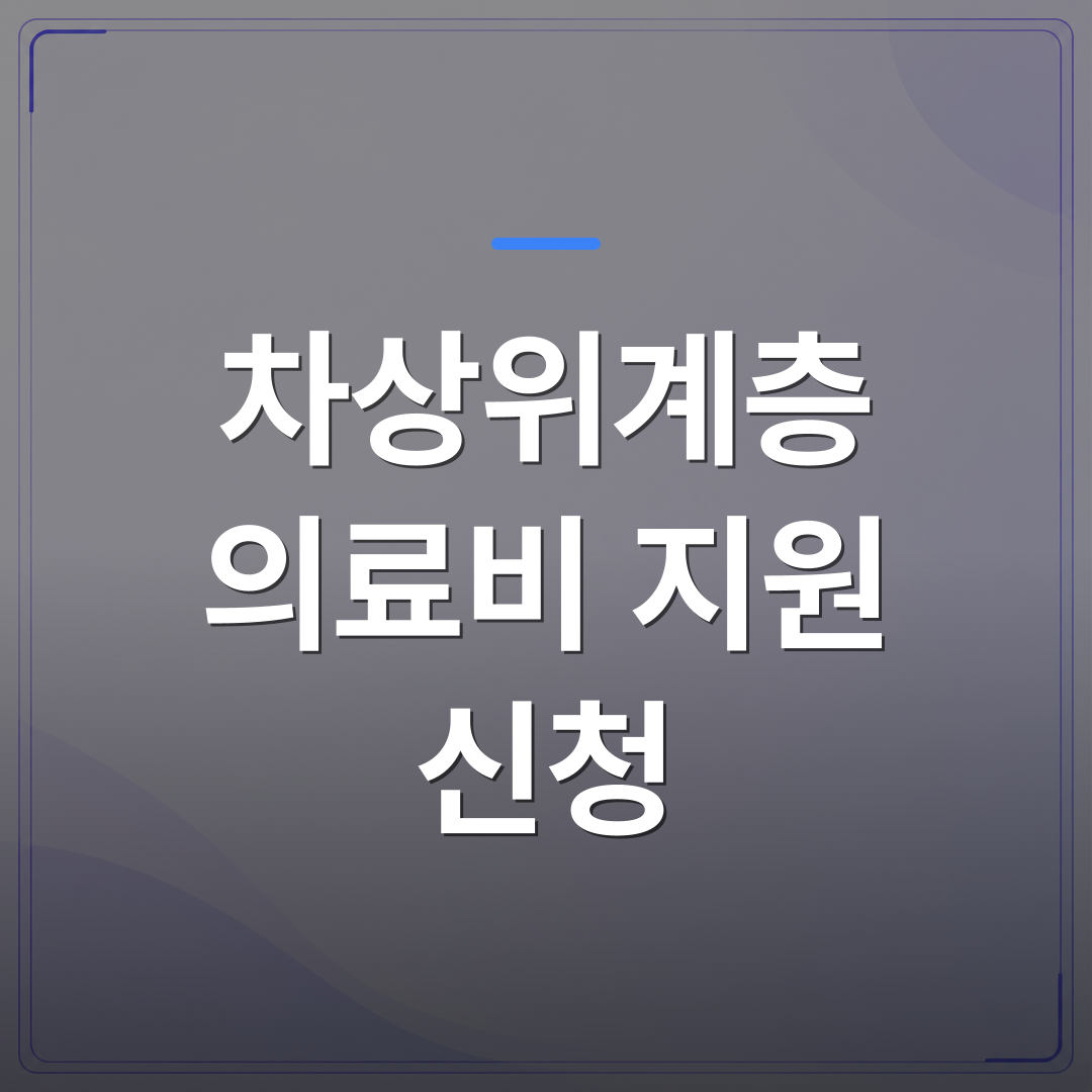 차상위계층 의료비 지원 신청 - 차상위계층 의료비 지원 신청 자격과 신청 방법을 한눈에 정리했습니다 | 플로우드(FLOWOOD)의 INFO.